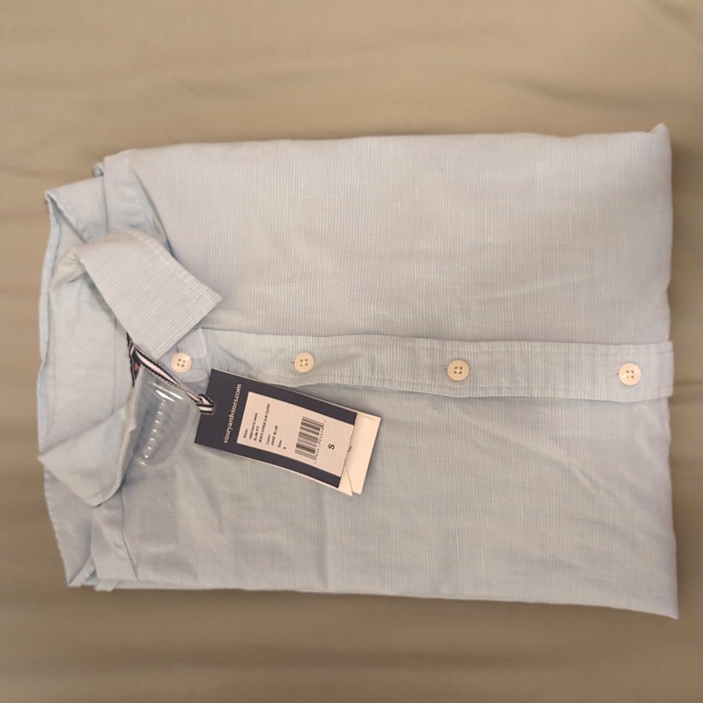 Men's Vineyard Vines Jake Blue Worth Avenue Slim Cooper Shirt